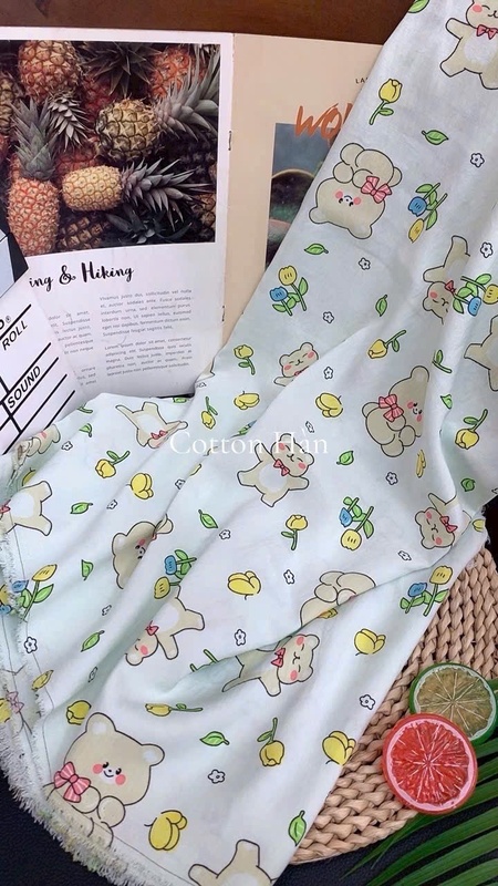 Vải Cotton hàn- Chất vải mềm, mát - Khổ 1.6m, cuộn 150m